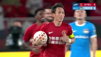 [进球视频]扳平！王国明扑点但提前移动 邦本第2罚命中
